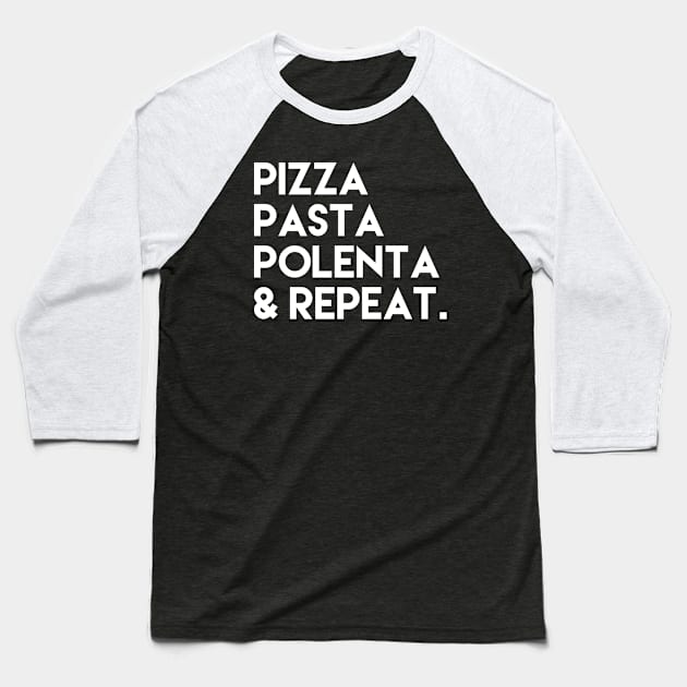 Italian Food Baseball T-Shirt by MessageOnApparel